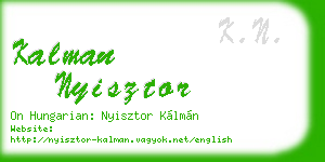 kalman nyisztor business card